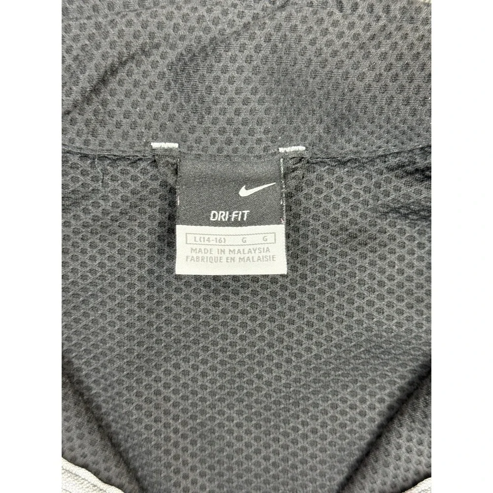 Nike Dri‎ Fit Kids Size L 14-16 Long Sleeve 1/4 Zip Pullover Shirt Gray
